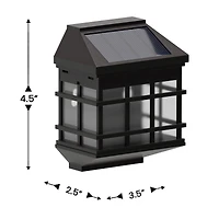 Wall Mount Led Solar Powered Fence And Deck Lights - All-Weather Decorative Solar Lights - Set Of 6