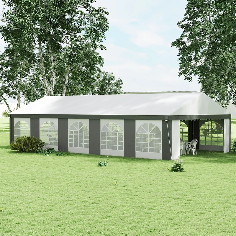 Outsunny 16' x 32' Heavy-duty Large Wedding Tent with Sidewalls