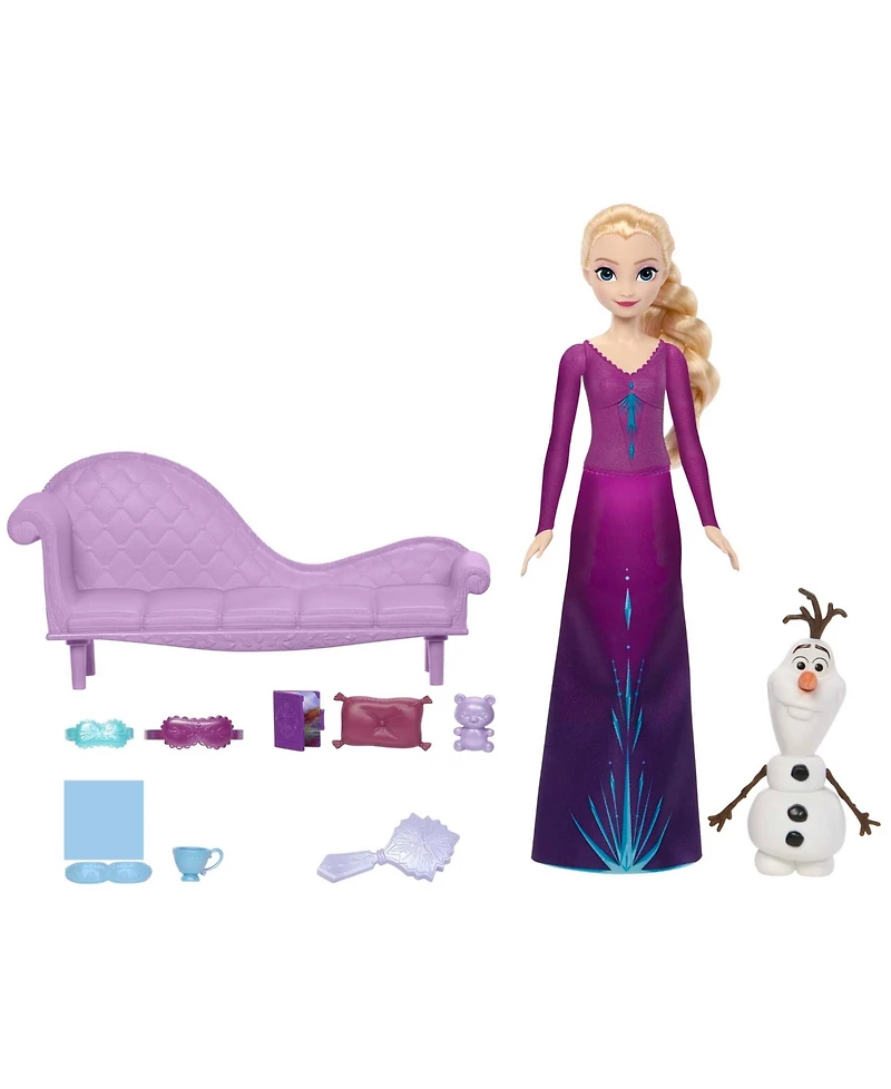 Disney Frozen Snow Dreams Elsa Doll, Olaf And Accessories