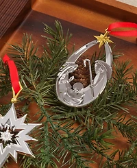 Nambe Nativity Ornament Trio