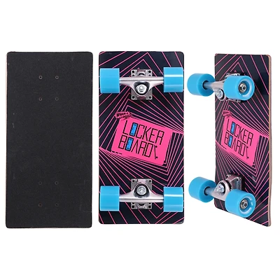 Locker Board Cruz 17" Skateboard, Portable Maple Wood Kids Lockerboard Fits in Backpack & Locker