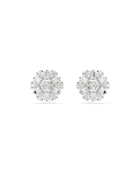 Swarovski Snowflake White Rhodium Plated Idyllia Stud Earrings