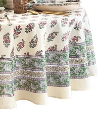 Elrene Nomad Harvest Block Print Round Tablecloth, 70"