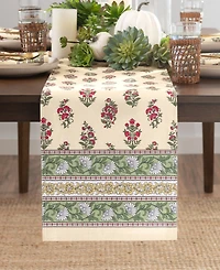Elrene Nomad Harvest Block Print Table Runner, 13" x 70"