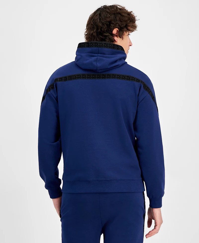 Hugo by Hugo Boss Men's Dagarito Relaxed-Fit Logo-Taped Hoodie