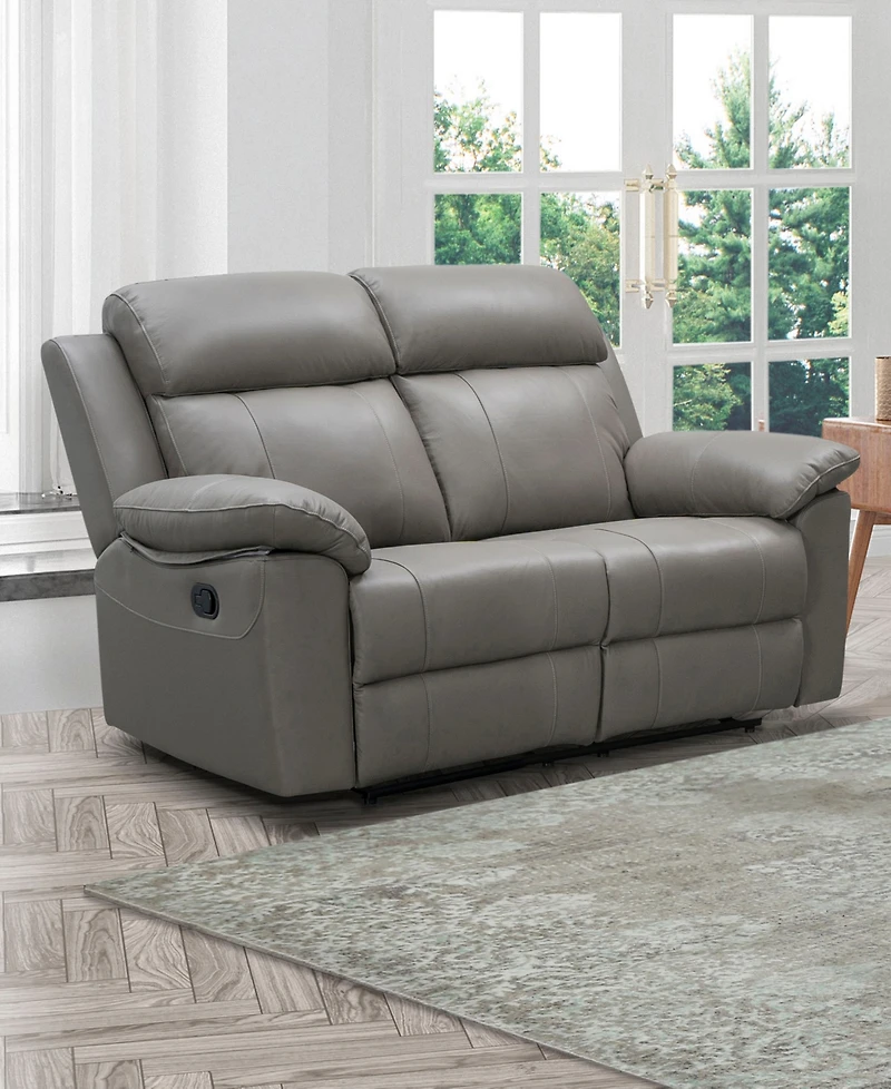 Abbyson Living 63" Leather Manual Reclining Loveseat