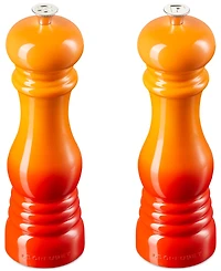 Le Creuset 8" Salt and Pepper Mill Set, Flame