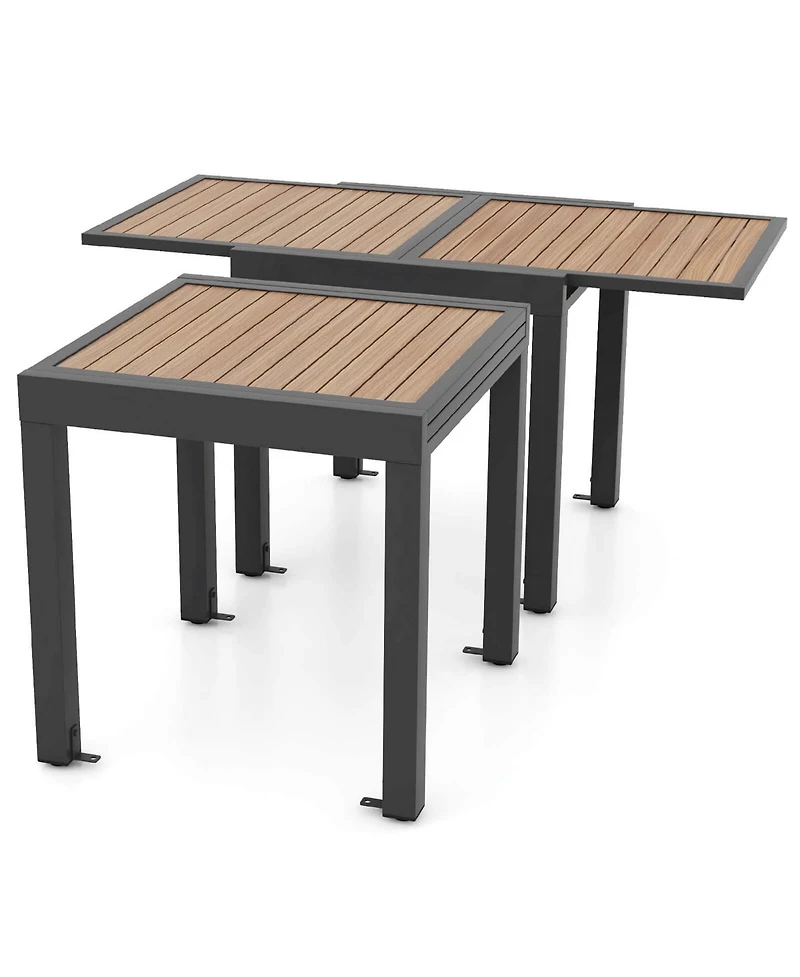 31.5"-63" Extendable Patio Table L-shaped Brace Included for Fixation Outdoor