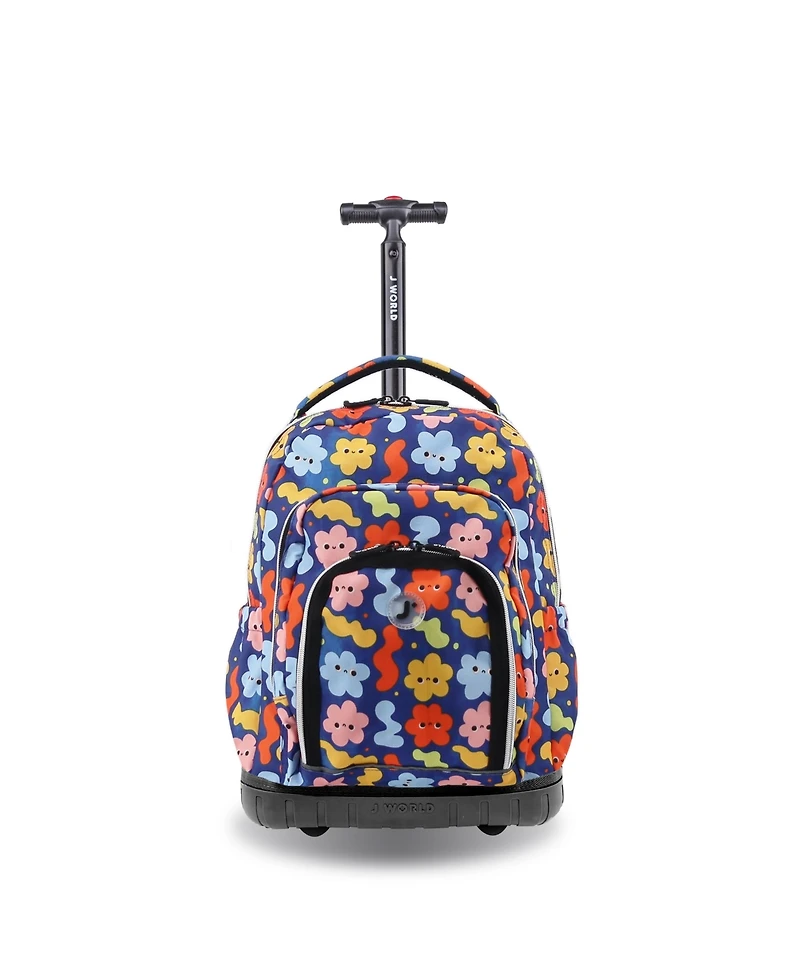 J World Boys Lollipop 16" Rolling Backpack with Insulated Lunch Bag