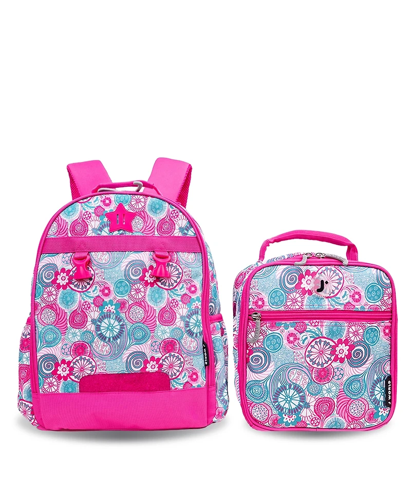 J World Boys Duet 16" Backpack With Detachable Lunch Box