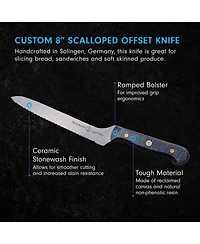 Messermeister Custom Offset Scalloped Knife, 8”