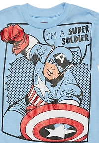 Avengers Toddler Boys Marvel Captain America Black Panther Iron Man Short Sleeve Graphic T-Shirt