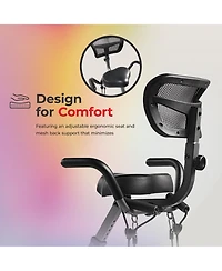 Sunny Health & Fitness Full Body Foldable Magnetic Recumbent X-Bike Pro