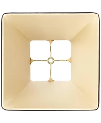 Springcrest Black Small Square Lamp Shade 5.25" Top x 10" Bottom x 9.5" High (Spider) Replacement with Harp and Finial