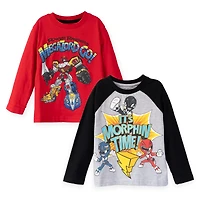 Power Rangers Boys 2 Pack T-Shirts