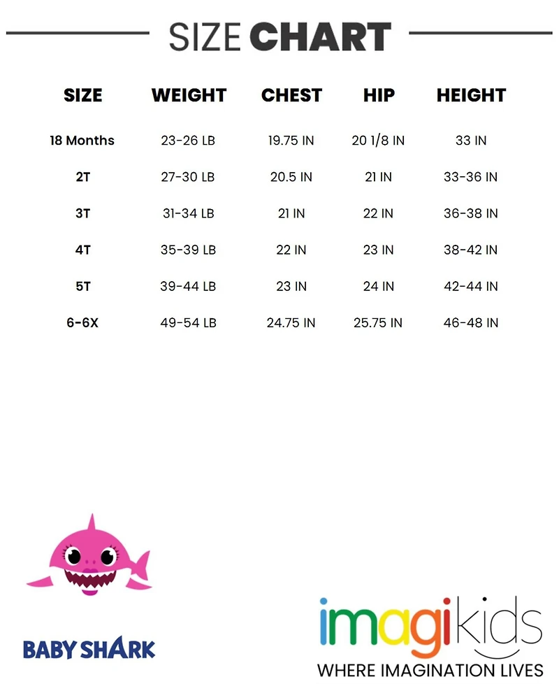 Baby Shark Baby Girls Pinkfong Shark T-Shirt