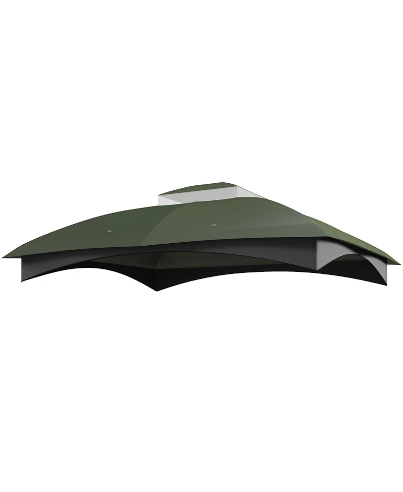 Outsunny Gazebo Canopy Replacement for 10' x 12' Patio Gazebo, Dark Blue