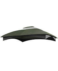 Outsunny Gazebo Canopy Replacement for 10' x 12' Patio Gazebo, Dark Blue