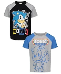 Sega Boys Sonic the Hedgehog 2 Pack T-Shirts to
