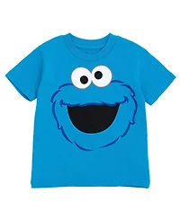 Sesame Street Toddler Boys Bert Ernie Elmo Cookie Bird Oscar the Grouch Graphic T-Shirts to