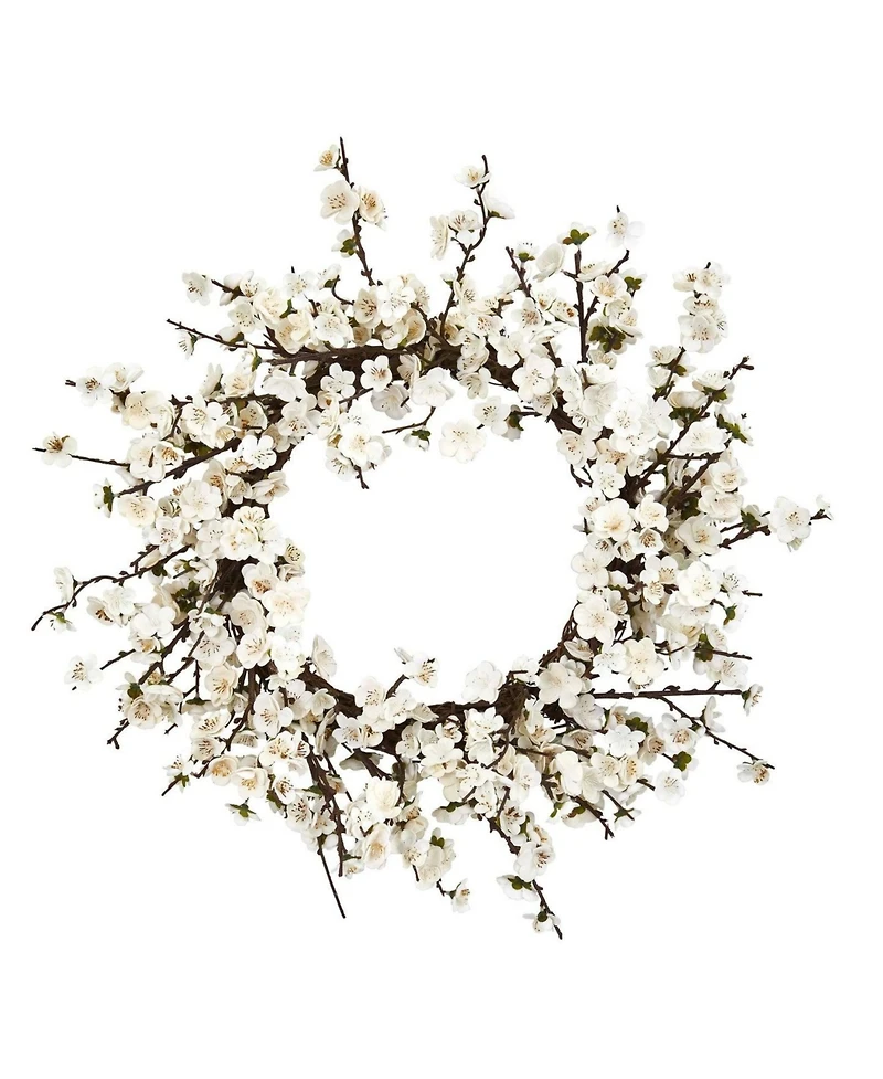 Slickblue Plum Blossom Wreath - Elegant Floral Accent for Home and Office Decor