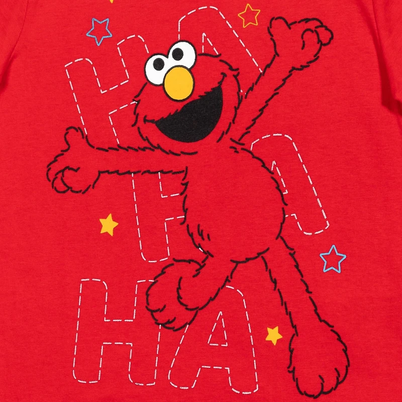 Sesame Street Toddler Boys Elmo's Book of Friends 2 Pack T-Shirts and Board Set