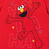 Sesame Street Toddler Boys Elmo's Book of Friends 2 Pack T-Shirts and Board Set