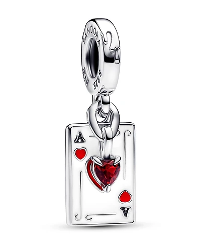 Pandora Sterling Silver Disney Villains Queen of Hearts Double Dangle Charm