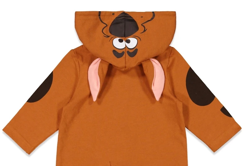 Scooby Doo Toddler Boys Scooby-Doo Zip Up Cosplay Coverall Newborn to Adult (0-6 Months - 2XL