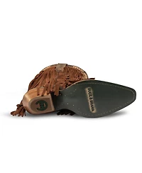 Buck & Brana Franny Leather Cowgirl Boots - Classic Western Style Comfort By