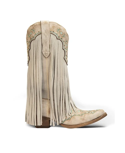 Buck & Brana Franny Leather Cowgirl Boots - Classic Western Style Comfort By
