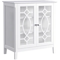 Homcom Sideboard Display Cabinet with Double Glass Doors & 2 Adjustable Shelves