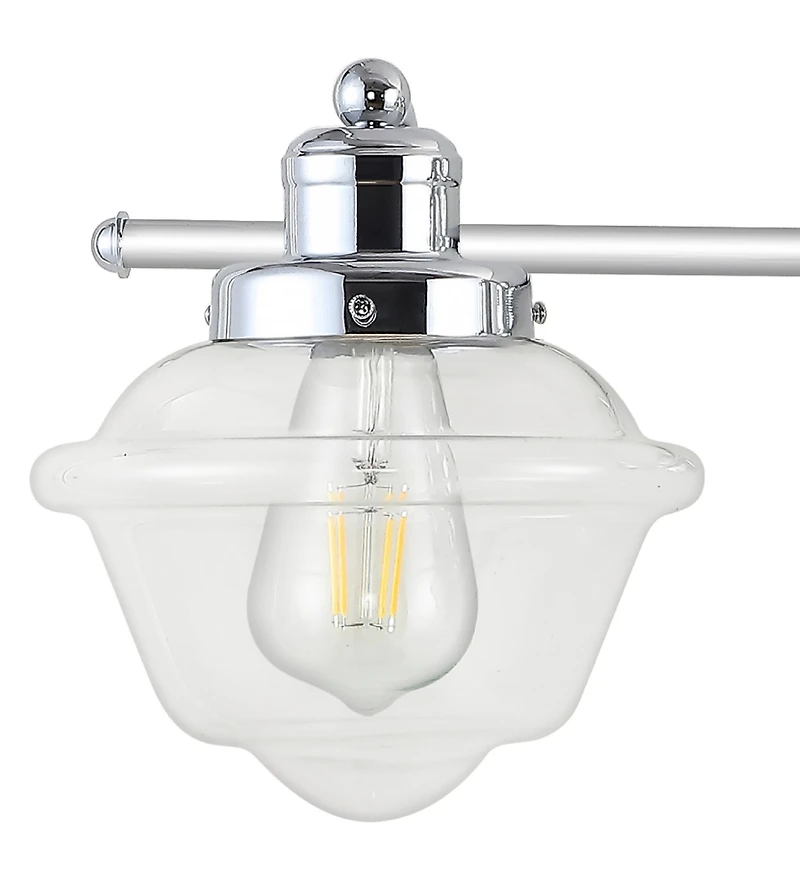 Jonathan Y Orleans Iron/Glass Schoolhouse Led Vanity Light