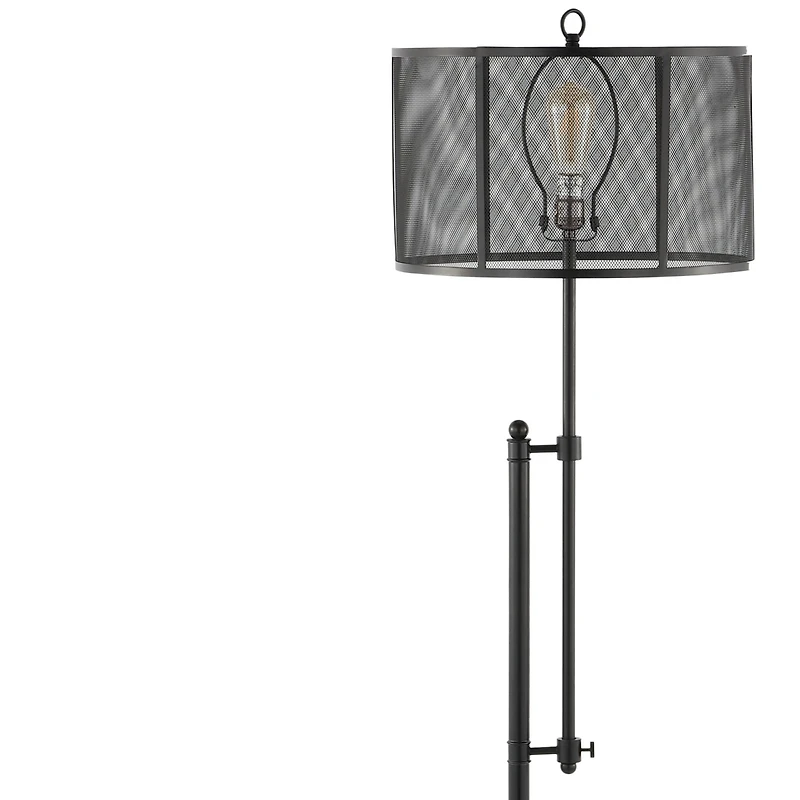 Jonathan Y Noah Modern Industrial Iron Height Adjustable Led Floor Lamp