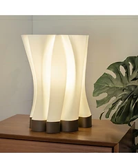 Jonathan Y Flame Modern Bohemian Plant-Based Pla 3D Printed Dimmable Led Table Lamp