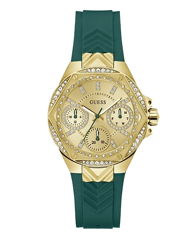 Guess Women's Multi-Function Green Silicone Watch 38mm