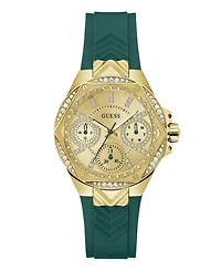 Guess Women's Multi-Function Green Silicone Watch 38mm