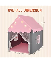 Skonyon Kids Playhouse Tent with Star Lights and Mat
