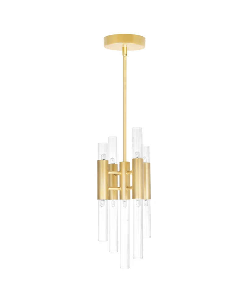 Cwi Lighting 16" Metal Orgue 9 Light Mini Pendant
