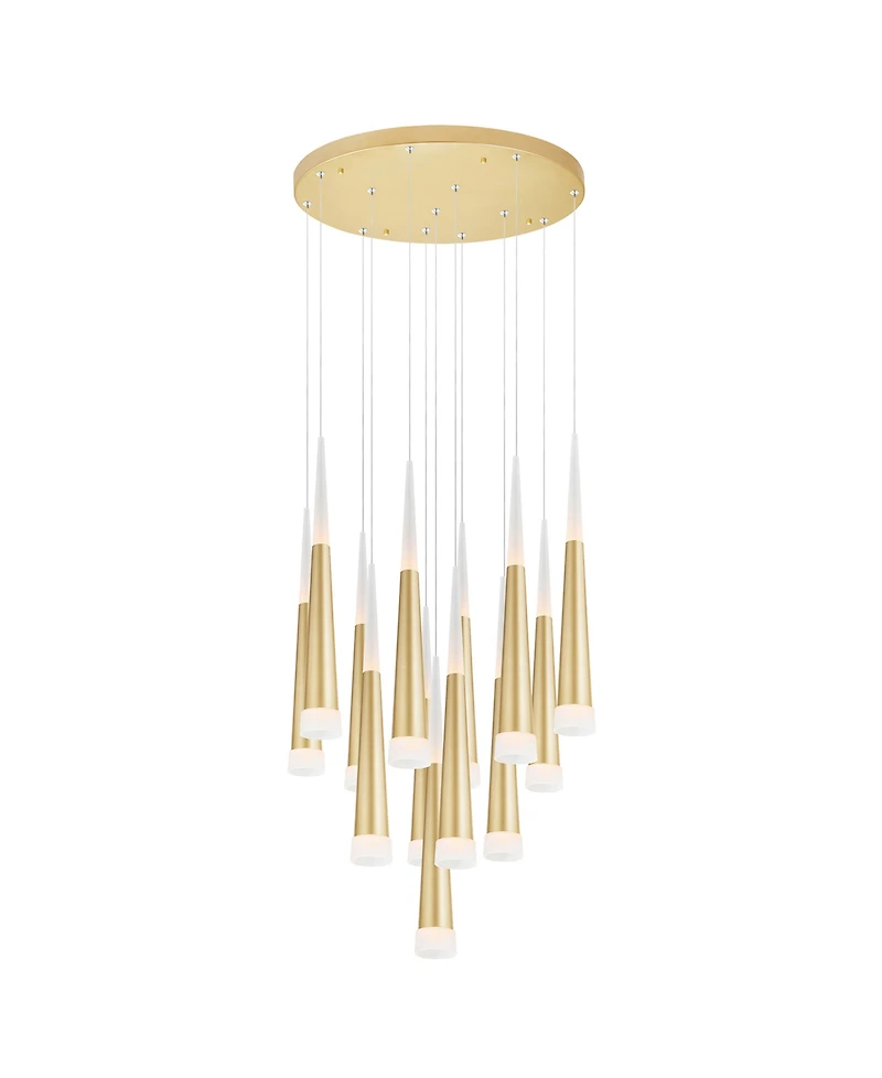 Cwi Lighting 18" Metal Andes Led Multi Light Pendant