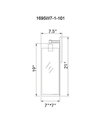 Cwi Lighting 21" Metal Windsor 1 Light Outdoor Wall Light