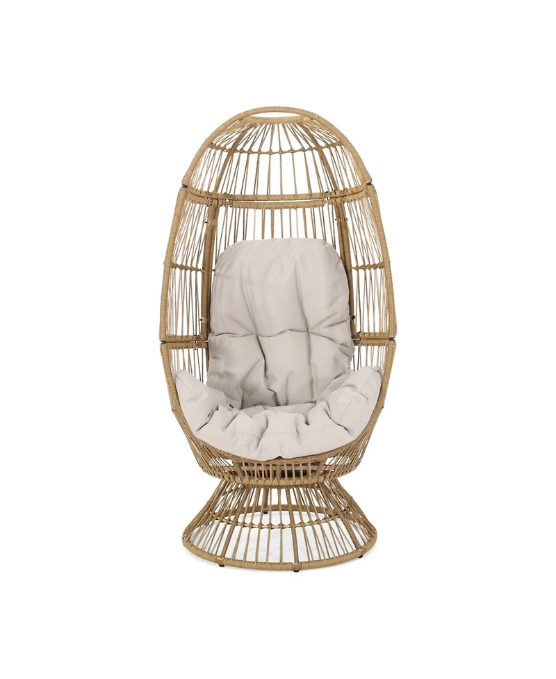 Streamdale Berkshire Outdoor Swivel Egg Chair with Water-Resistant Cushion