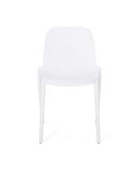Streamdale Modern Perforated Outdoor Dining Chair Set for Refined Outdoor Designs