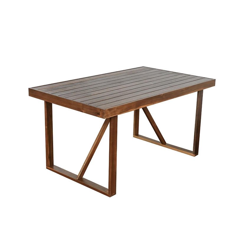 Streamdale Acacia Wood Dining Set Table, Bench, 4 Chairs