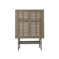 Simplie Fun Foldable Acacia Wood Patio Table for Compact Outdoor Relaxation