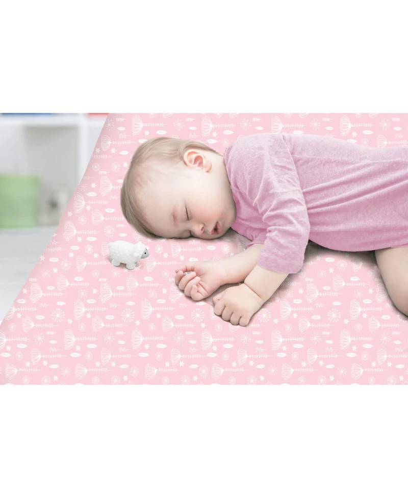 Bublo Baby Pack and Play Fitted Sheet, Portable Pack N Plays Mini Crib Sheets, 2 Pack Play Sheets, 100% Jersey Cotton Playard Sheets