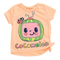 CoComelon Toddler Girls T-Shirt and French Terry Shorts Outfit Set