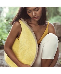Citroen Solo Jute Bag In Lemon Yellow