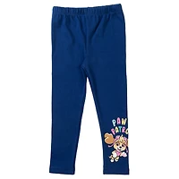 Paw Patrol Little Girls Pullover Crossover Fleece Hoodie and Leggings Outfit Set