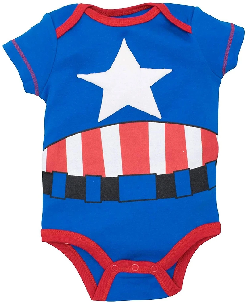 Avengers Baby Boys Cosplay Bodysuit and Hat Set
